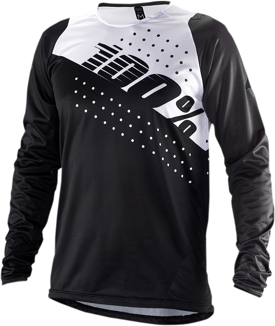 100% R-Core Long-Sleeve Jersey - Black/White - Large 40005-00012