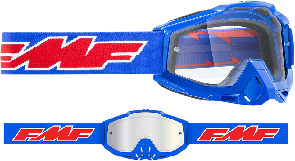 FMF PowerBomb OTG Goggles - Rocket - Blue - Clear F-50041-00002 2601-2990