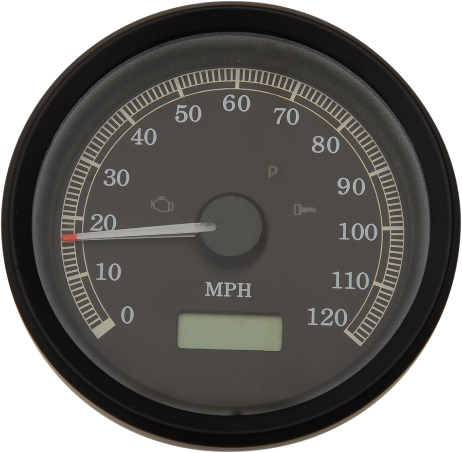 DRAG SPECIALTIES 3-3/8" MPH Programmable Electronic Speedometer - Black Bezel - Black Face W/NOT CANCEL TURN SIGNALS T21-69A3BBDS