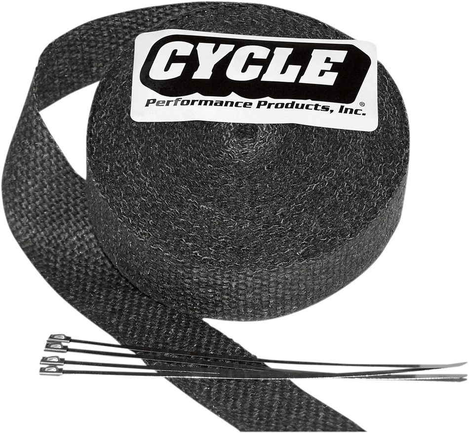 CYCLE PERFORMANCE PROD. Exhaust Wrap Kit - Black - 2x25 CPP/9042