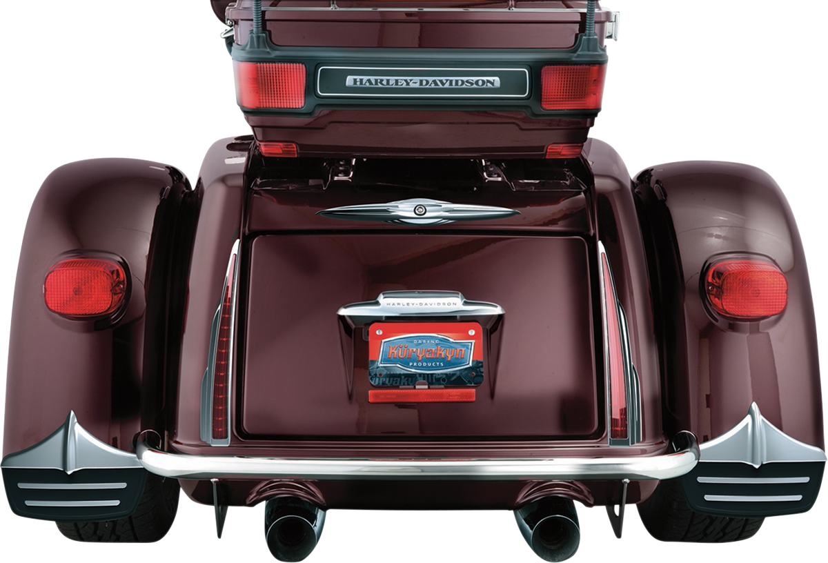 KURYAKYN Rear Mud Flaps - Chrome/Black 7220