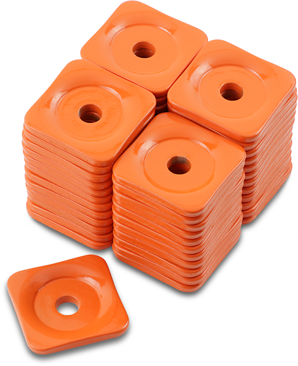 Placas de soporte WOODY'S - Naranja - Cuadradas - Paquete de 48 ASG-3805-48 