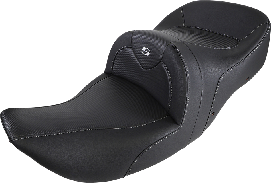 SADDLEMEN Roadsofa Seat - Carbon Fiber - Without Backrest - Black - GL H01-07-185