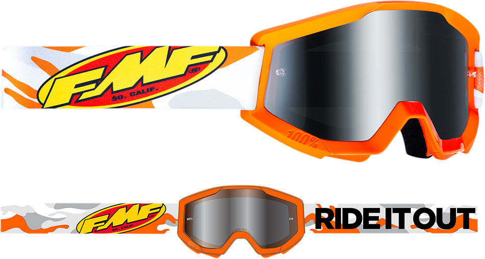FMF Youth PowerCore Goggles - Assault - Gray - Silver Mirror F-50055-00001 2601-3023