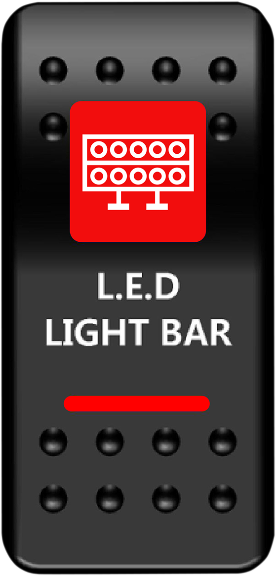 MOOSE UTILITY Rocker Switch - Lightbar - Red LLB-PWR-R
