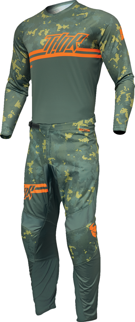 THOR Sector DIGI Jersey - Forest Green/Camo - Small 2910-7573