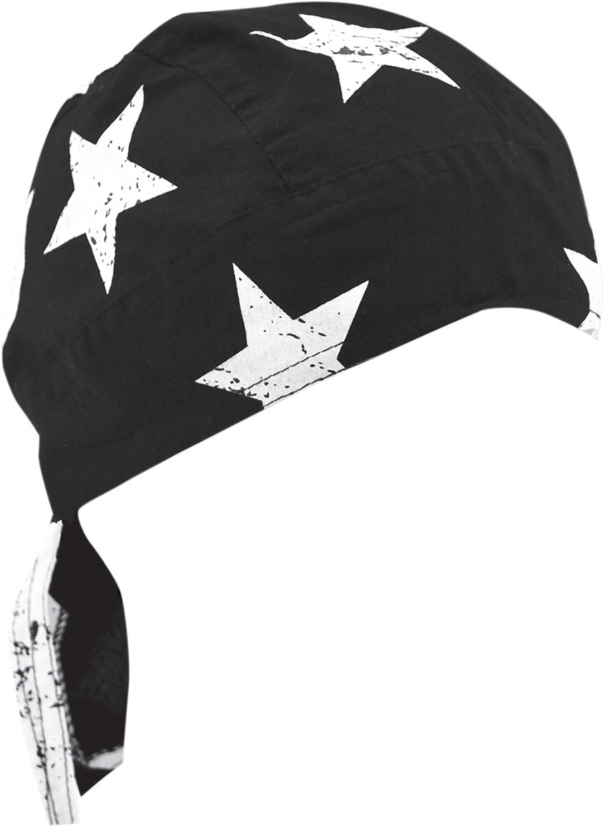 ZAN HEADGEAR Flydanna Head Wrap - Black and White Vintage American Flag Z903