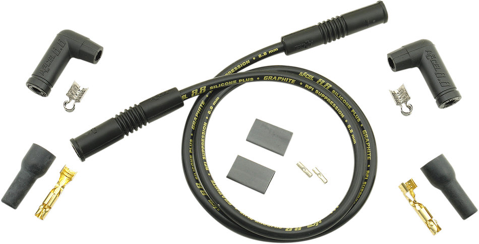 ACCEL 8.8 mm Universal Spark Plug Wires (2) - Variangle - Black 173085K