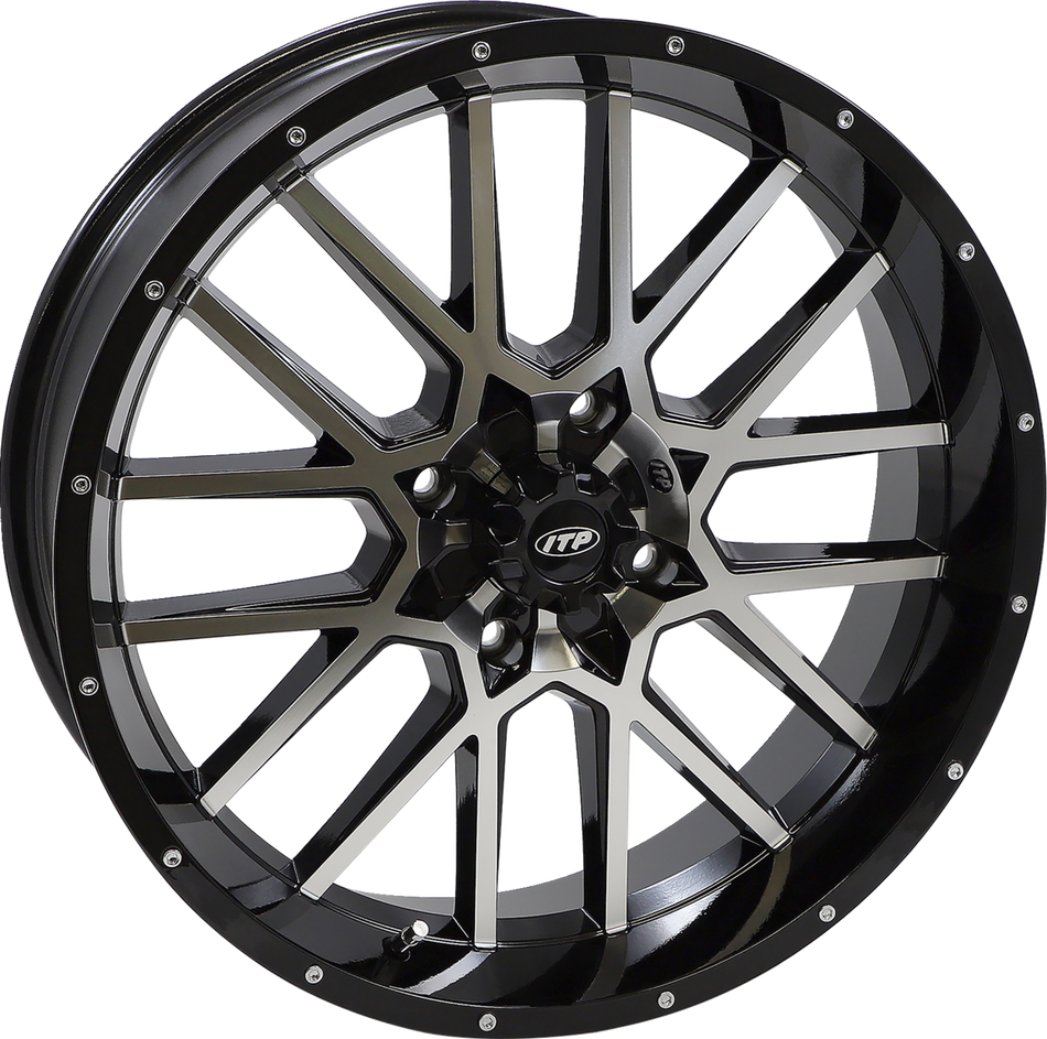 ITP Wheel - Hurricane - Front/Rear - Black Machined - 20x6.5 - 4/137 - 4+2.5 (+10 mm) 2022517546B