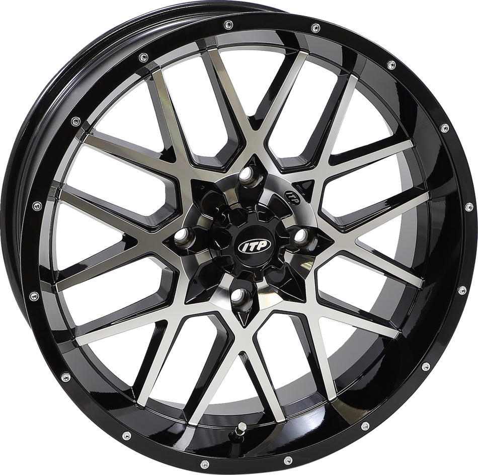 ITP Wheel - Hurricane - Front/Rear - Black Machined - 18x6.5 - 4/137 - 4+2.5 (+10 mm) 1822515546B