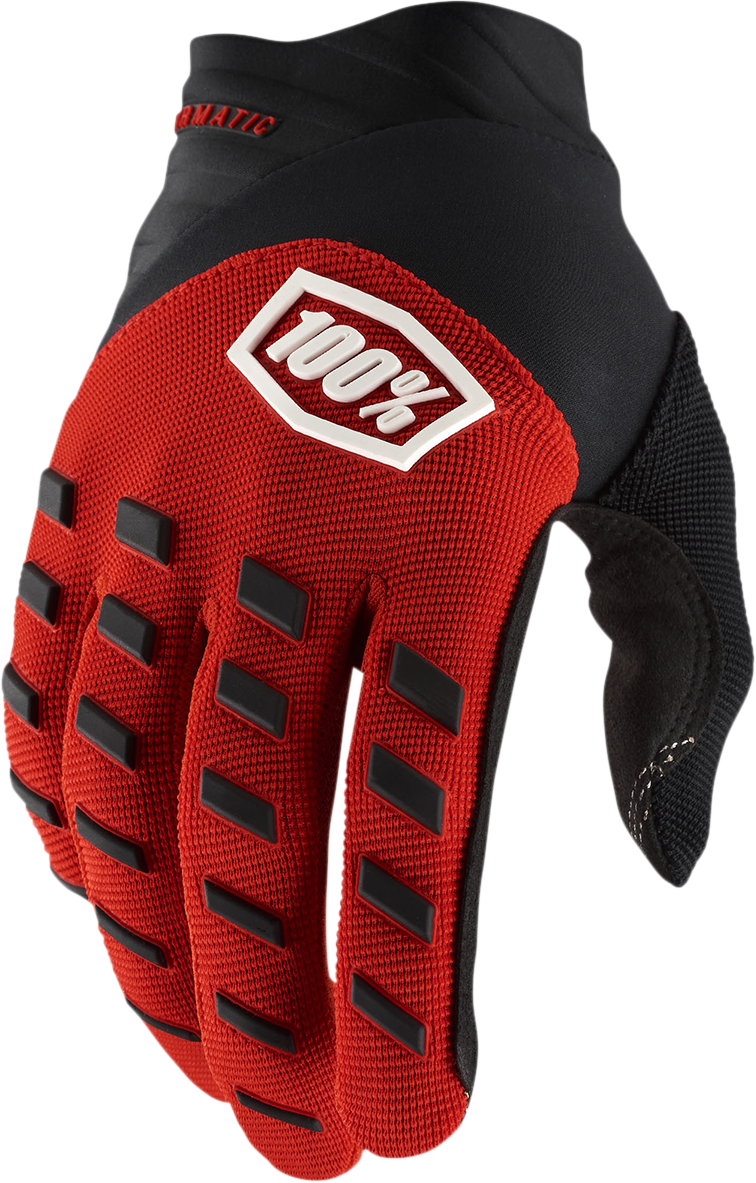 100% Airmatic Gloves - Red/Black - Medium 10000-00026
