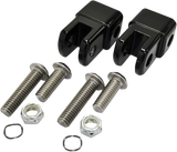 LA CHOPPERS Male Footpeg Adapters - Black LA-7202-01B