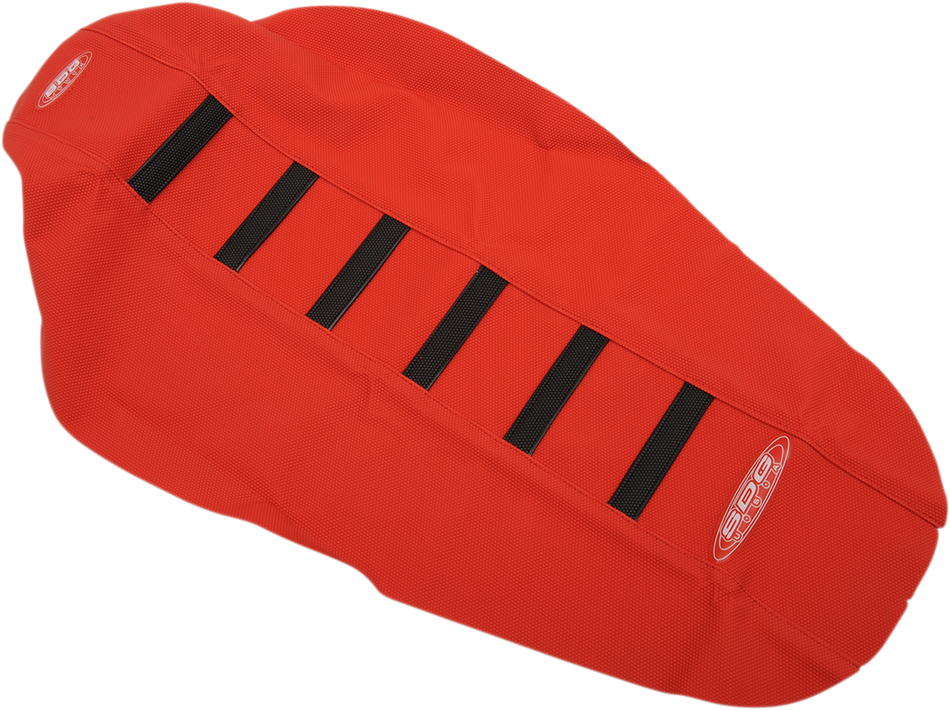 Funda de asiento SDG de 6 nervaduras - Costillas negras/parte superior roja/laterales rojos 95943KRR 