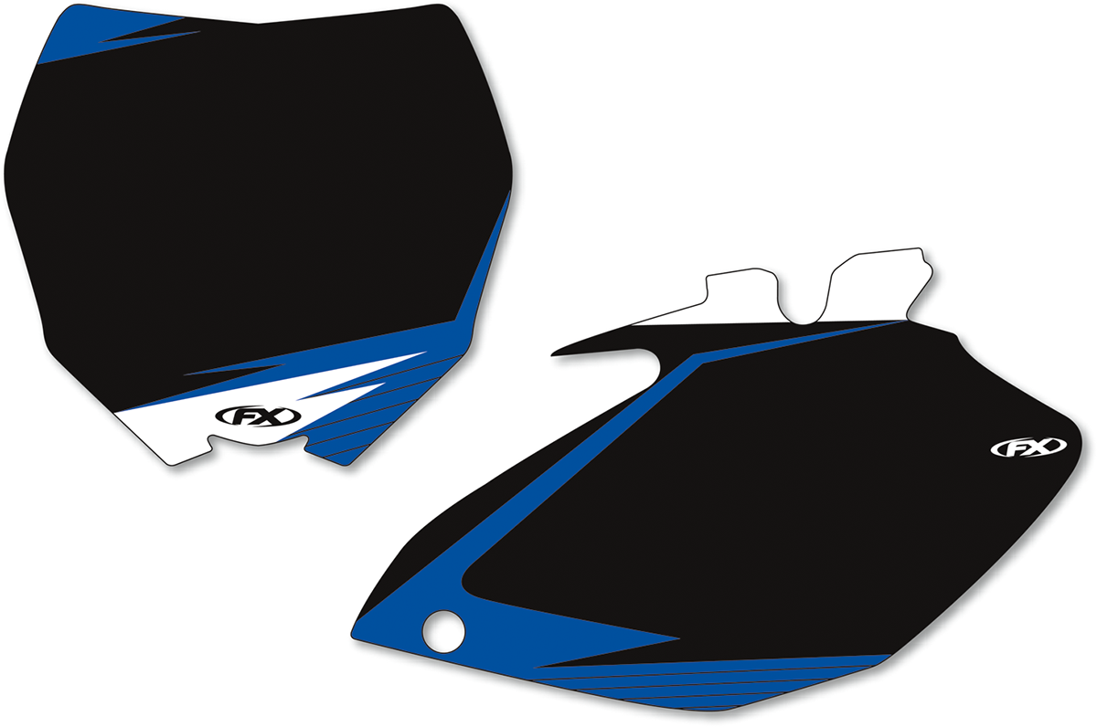 FACTORY EFFEX Graphic Number Plates - Black/Blue - YZ250F 13-64228