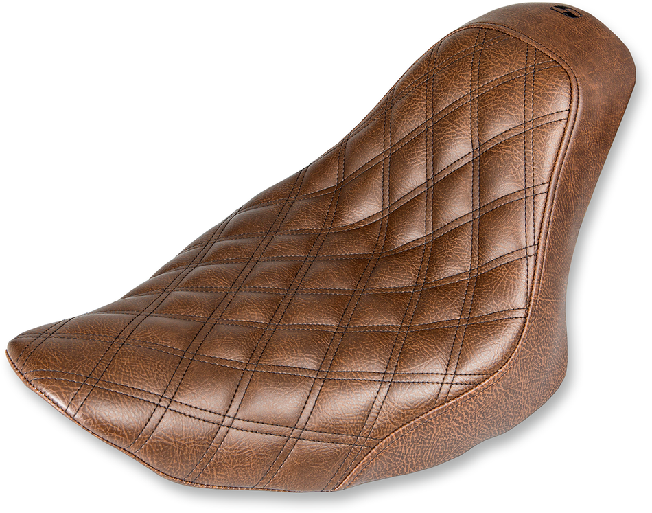 SADDLEMEN Renegade Solo Seat - Lattice Stitched - Brown - FXST 806-12-002BLS