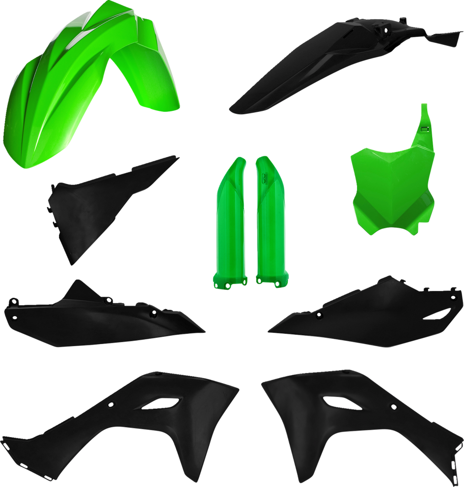ACERBIS Full Replacement Body Kit - Green/Black 2983571089