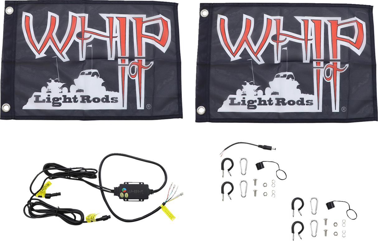 WHIPITLIGHTRODS 3' Light Rod Whip - Bluetooth - Pair - White SB-RGBBT-232