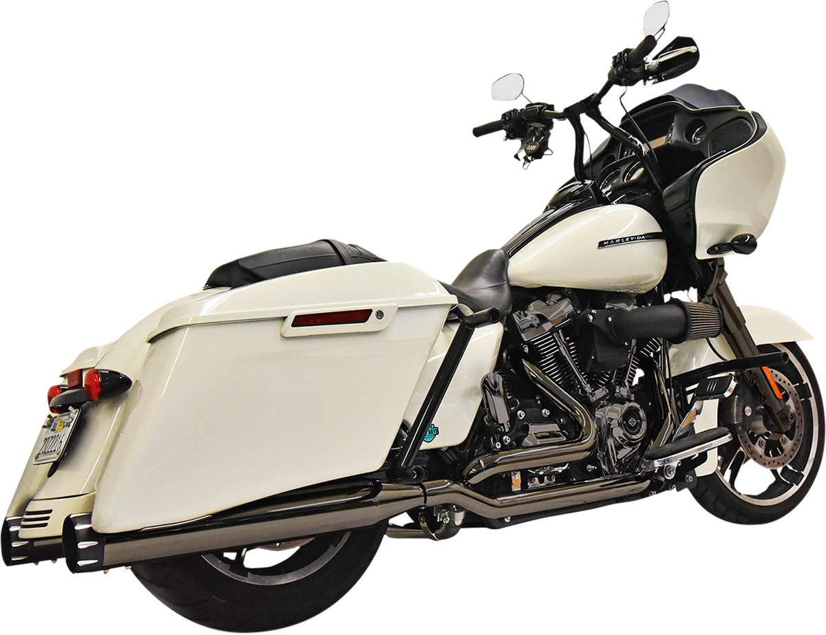 BASSANI XHAUST True-Dual "Mercury" Dark Chrome System for 2017-2022 Bagger  FL 1F13MT 1800-2479