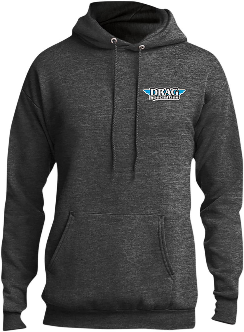 THROTTLE THREADS Drag Specialties Hoodie - Gray - Small DRG29PC78HDHGSM