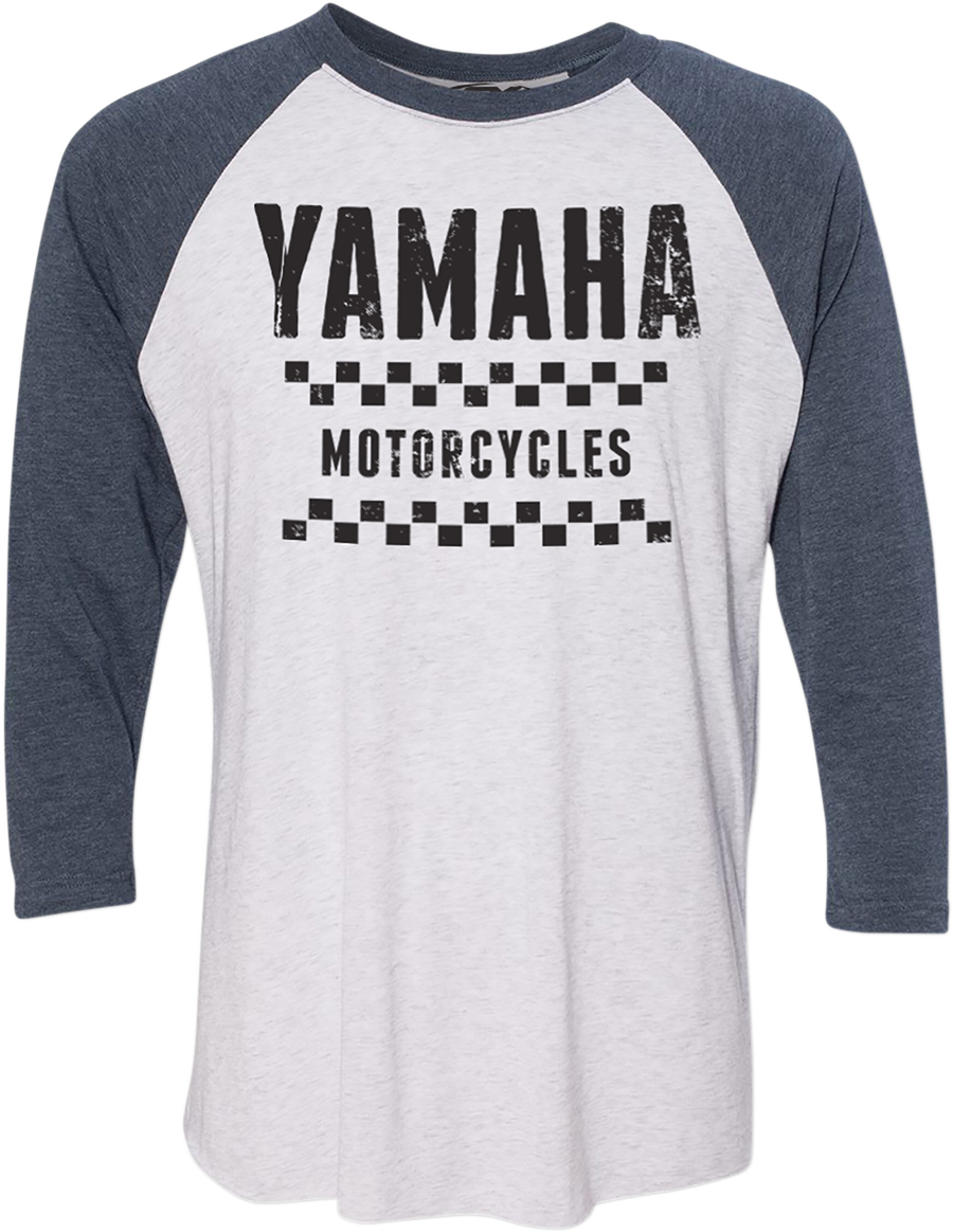 FACTORY EFFEX Yamaha Vet T-Shirt, Weiß/Marineblau, Größe M, 23-87222 