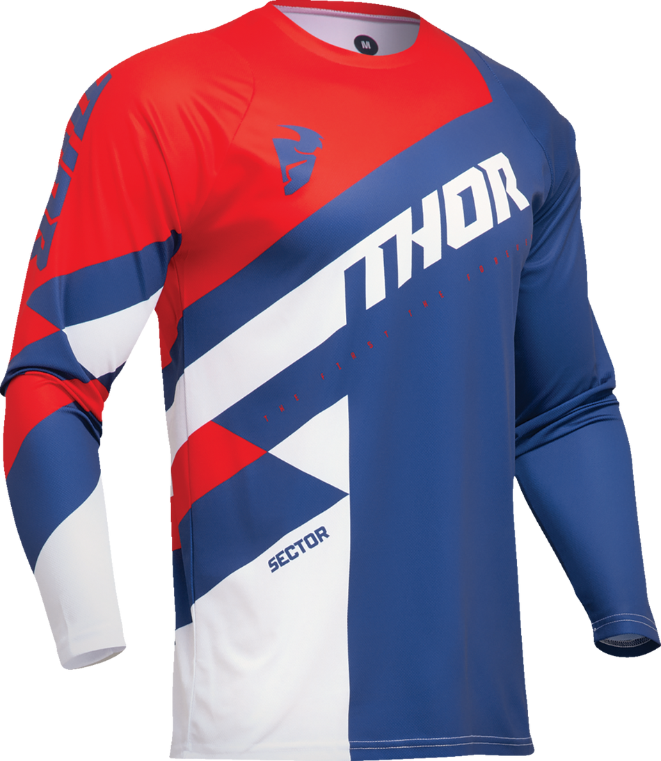 THOR Youth Sector Checker Jersey - Navy/Red - 2XS 2912-2424