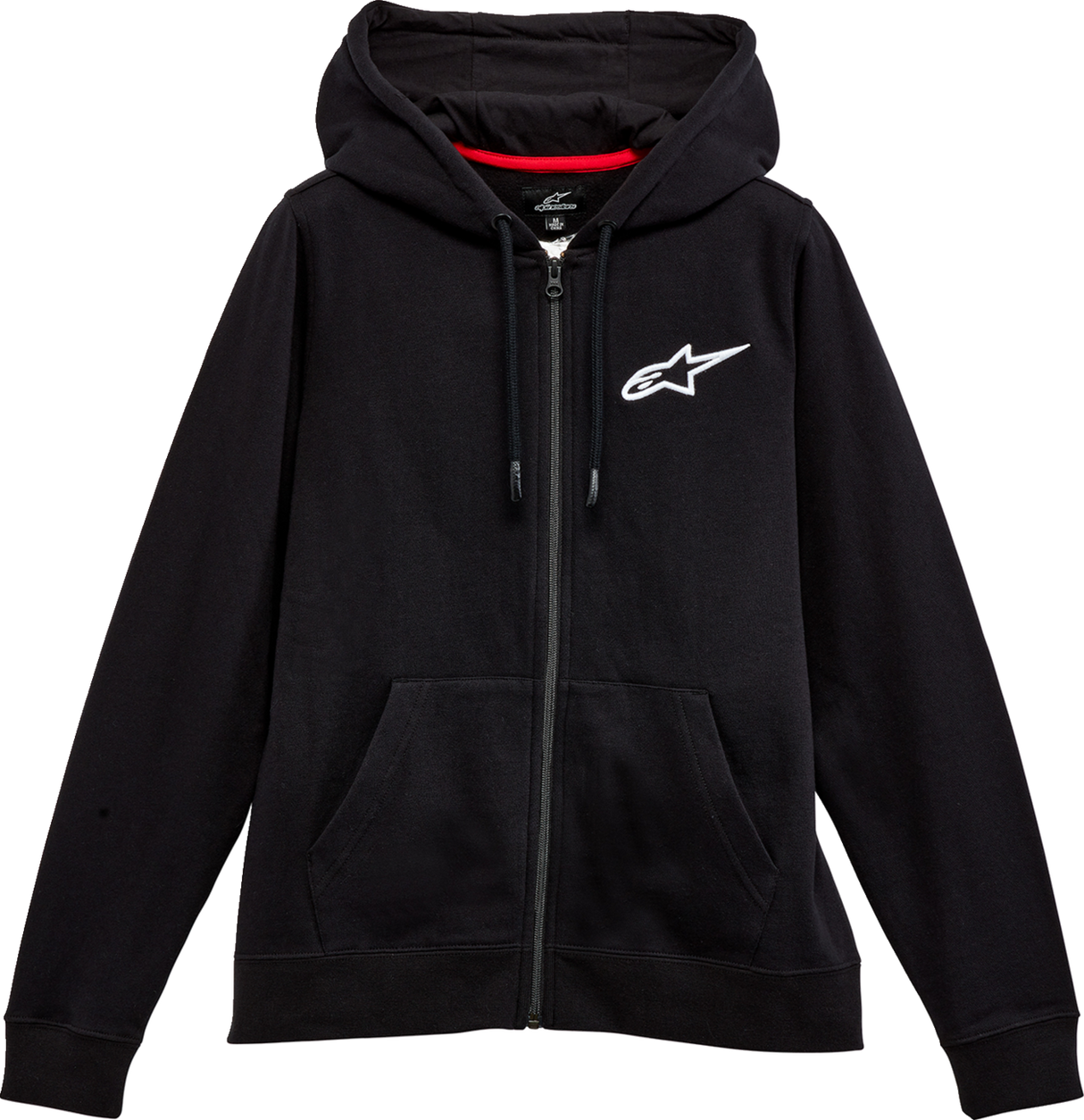 Sudadera con capucha y cremallera ALPINESTARS Ageless para mujer - Negro/Blanco - Mediana 1232518001020M 