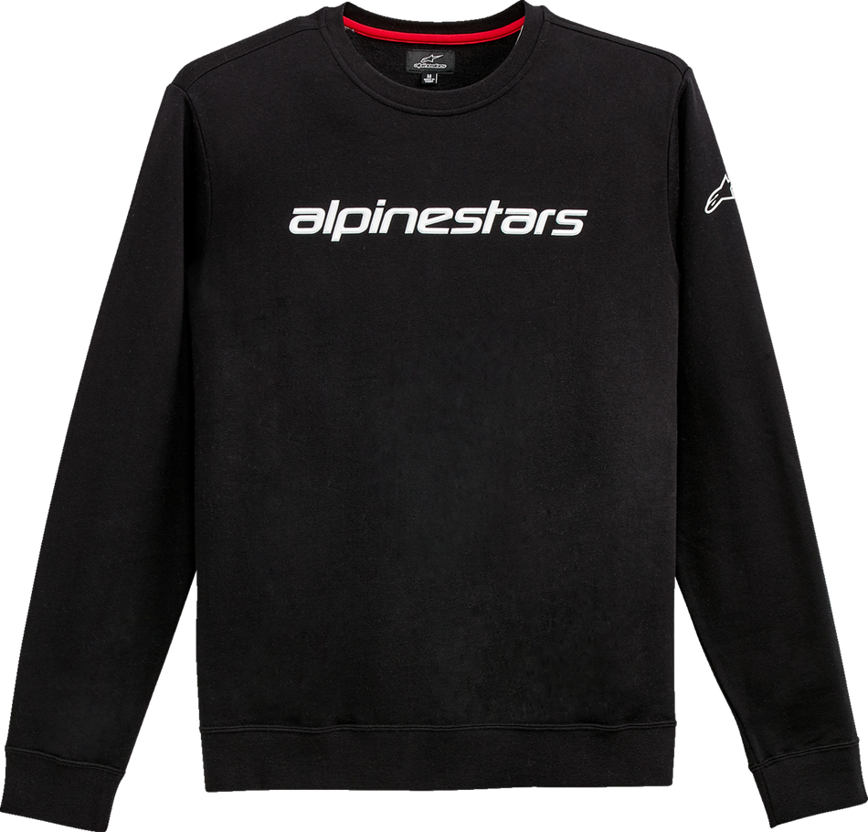 ALPINESTARS Linear Crew Fleece - Black/White - Medium 1212513241020M