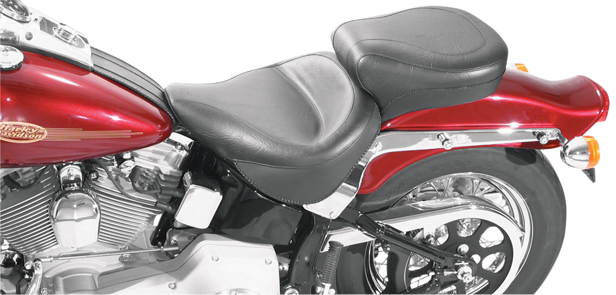 MUSTANG Vintage Style Seat - Wide - Smooth - Black - FXST/FLST 75073