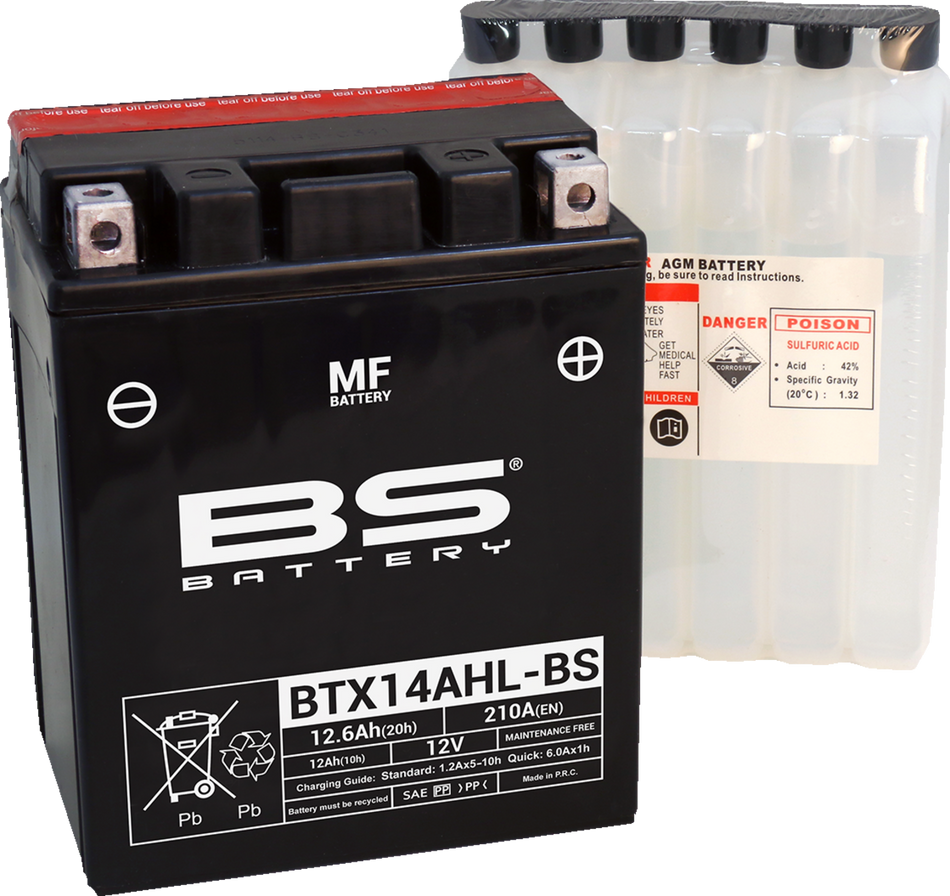 BS BATTERY Battery - BTX14AHL-BS (YTX) 300607