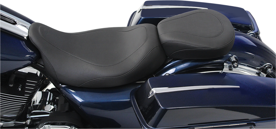 MUSTANG Seat - Wide Tripper Solo - without Backrest - Smooth - Black - FL '08+ 76692