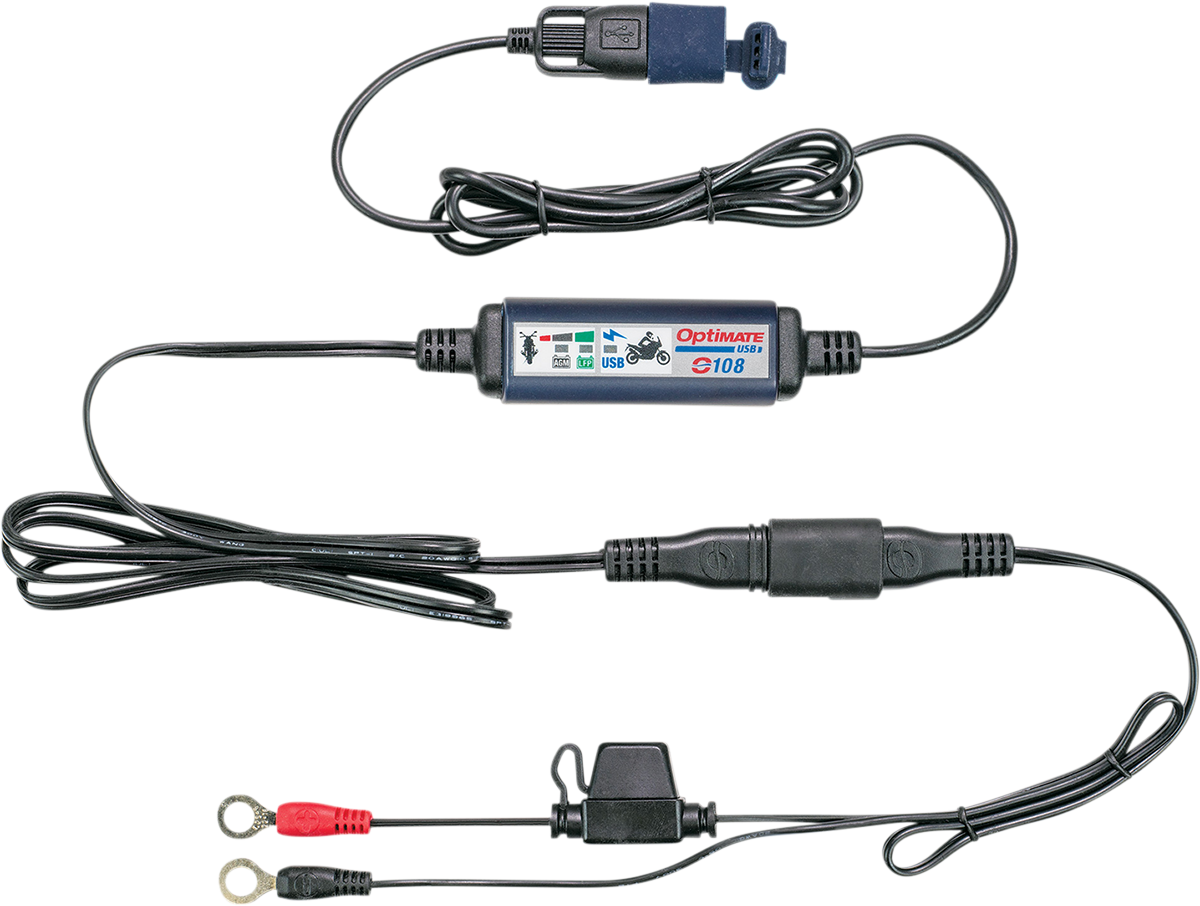 TECMATE SAE to USB Power Cable O-108 - With Battery Lead O-108KIT