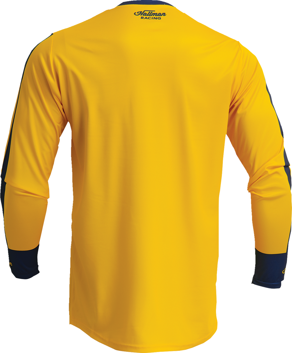 THOR Differ Roosted Jersey - Lemon/Navy - Small - 2910-7121