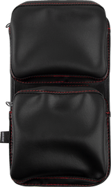 SHOW CHROME Kaliber Dash Pouch - Black with Red Stitching H44-4RED