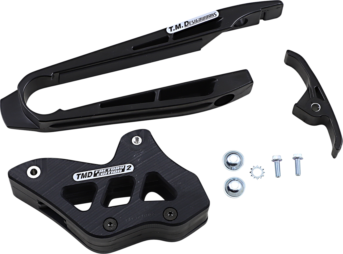 T.M. DESIGNWORKS Chain Guide/Slider - KTM/Husaberg - Black DCK-ORK-BK