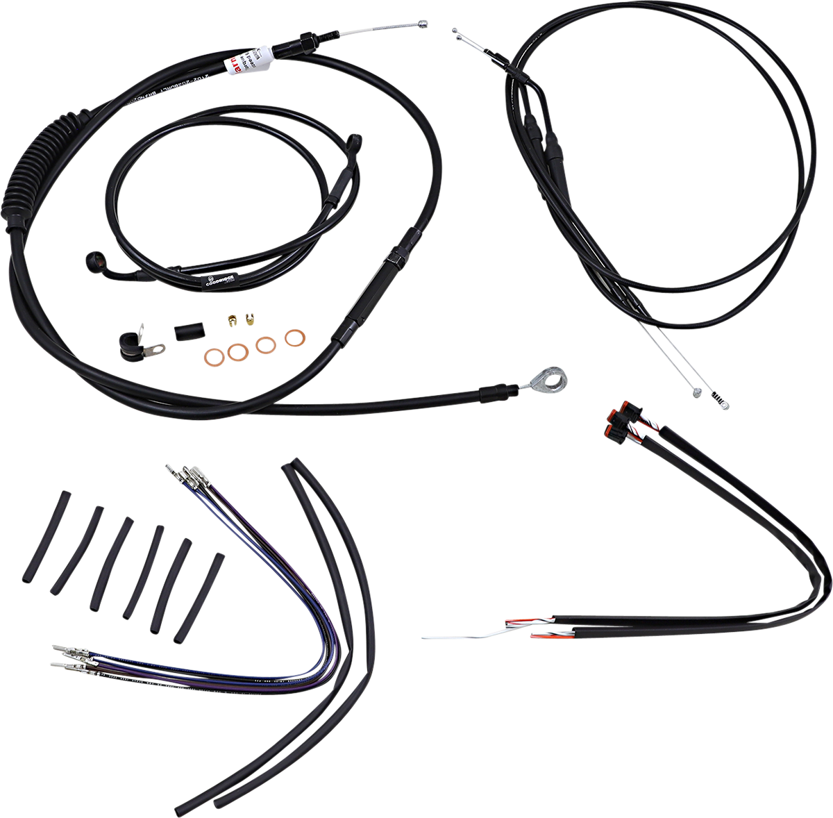 BURLY BRAND Control Kit - 14" Ape Hanger Handlebars B30-1107