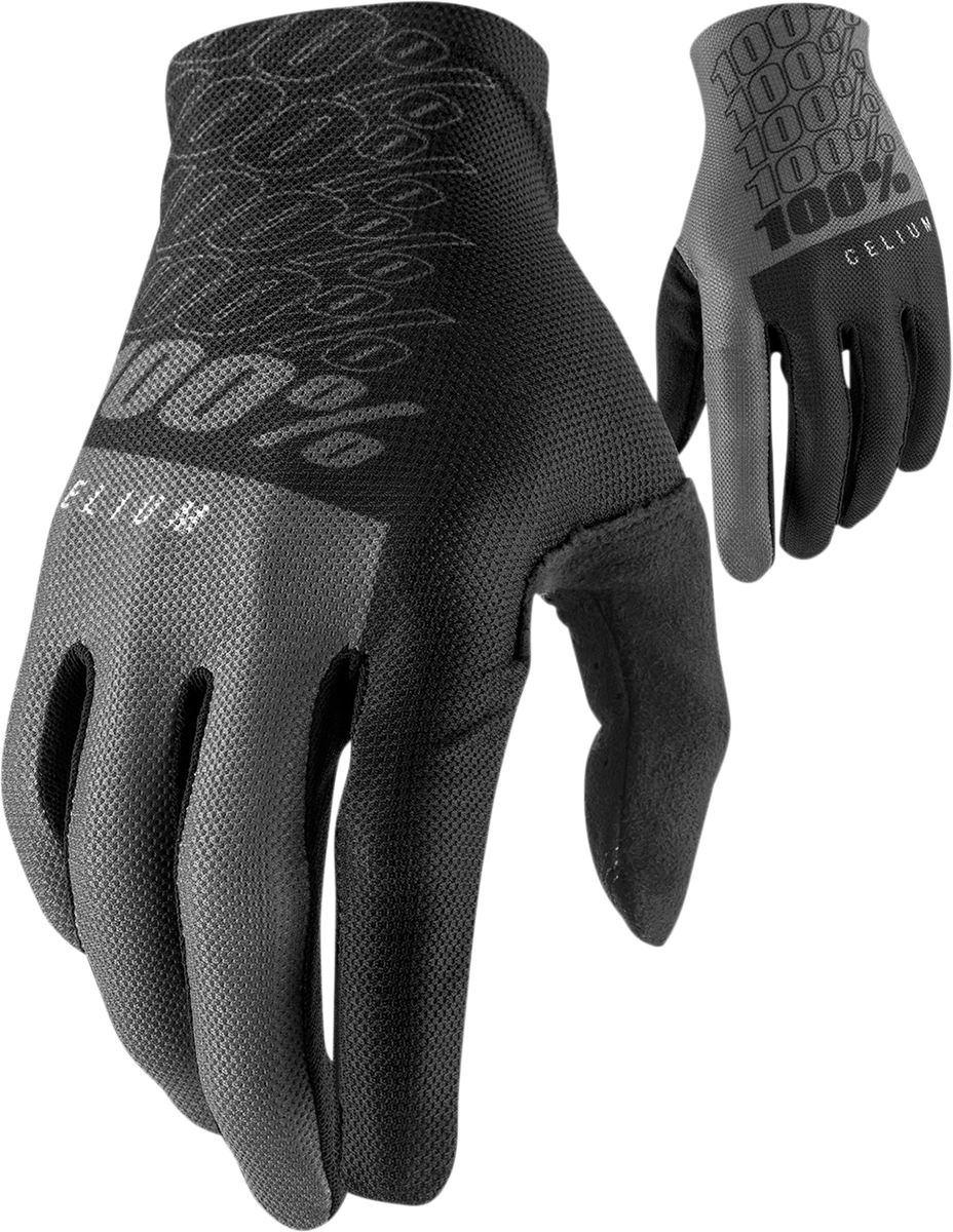 100% Celium Gloves - Black/Gray - Large 10007-00002