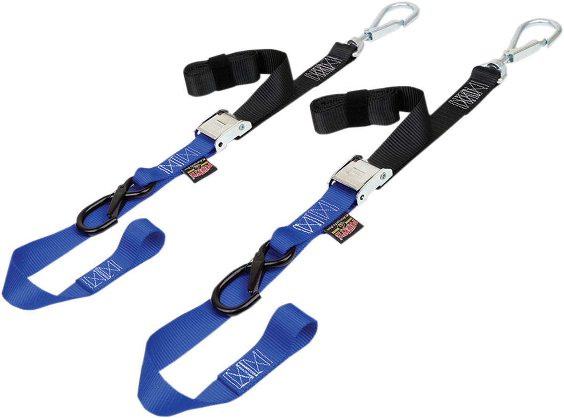 POWERTYE MFG. Cam Tie-Down - 1.5" - Black/Blue 29623-SB