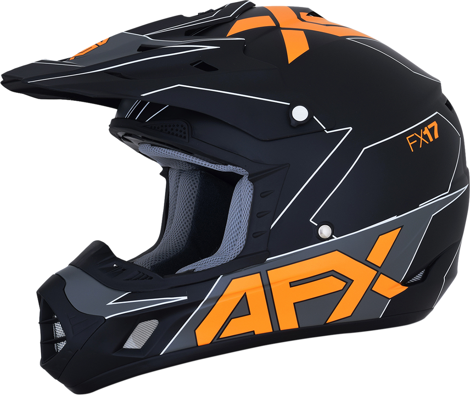 AFX FX-17 Helmet - Aced - Matte Black/Orange - 2XL 0110-6508