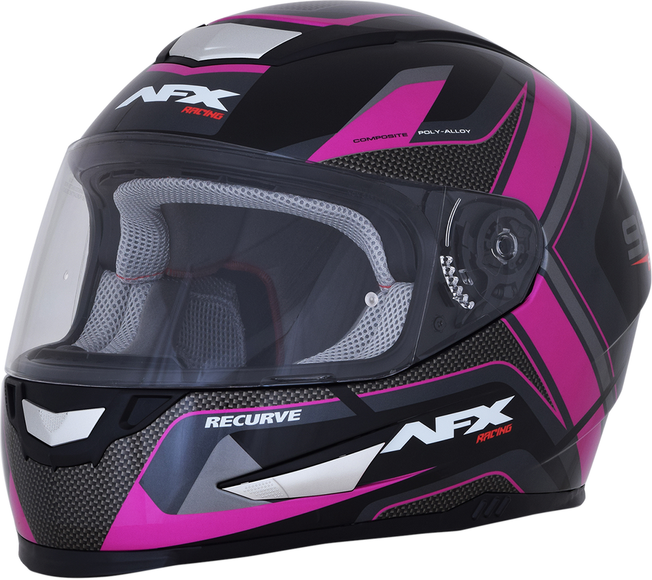 AFX FX-99 Helmet - Recurve - Black/Fuchsia - Large 0101-11104