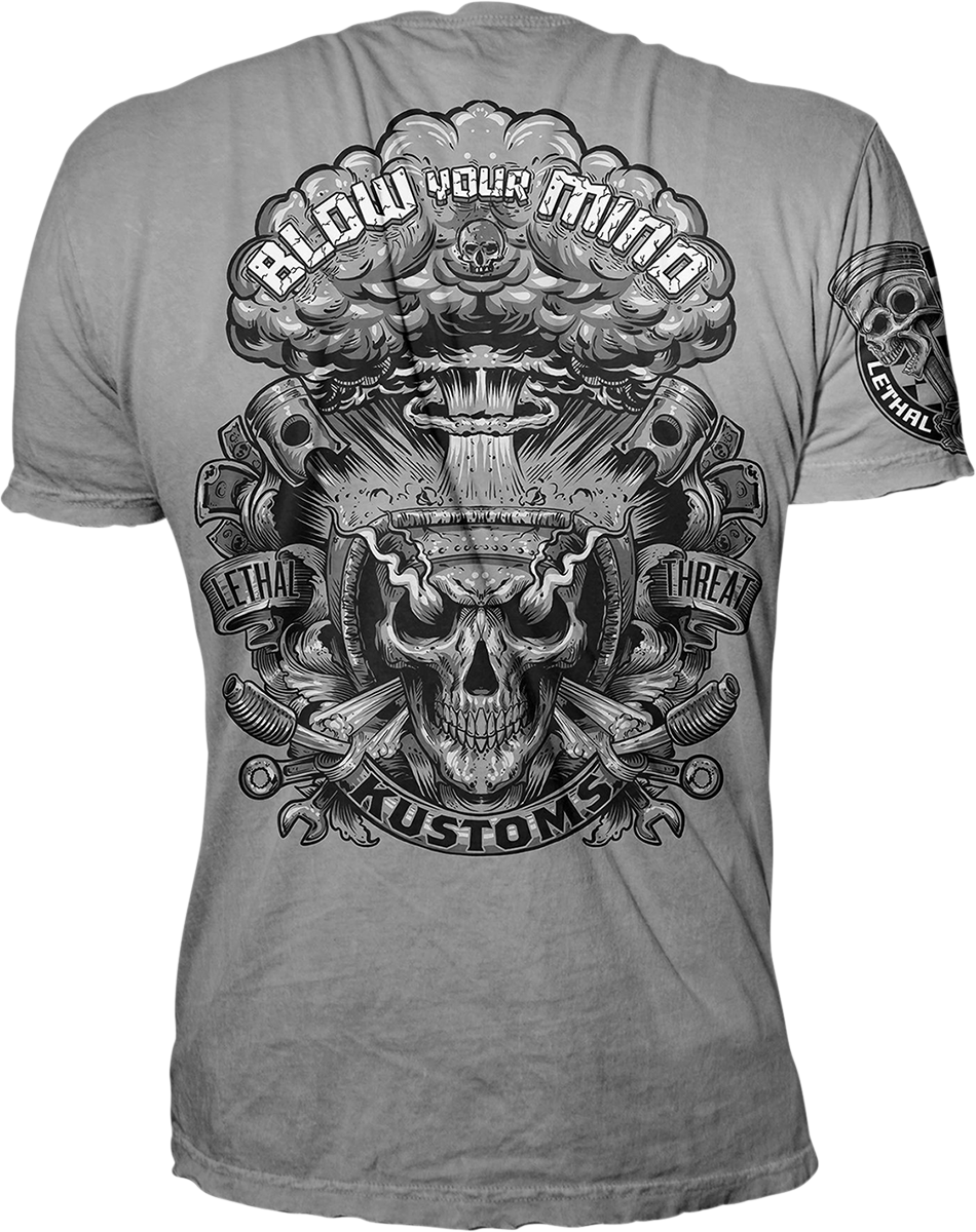 LETHAL THREAT Vintage Velocity Blow Your Mind T-Shirt - Gray - 2XL VV40170XXL