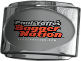 PAUL YAFFE BAGGER NATION License Plate Frame - CVO - Chrome PYO:USLP3-C