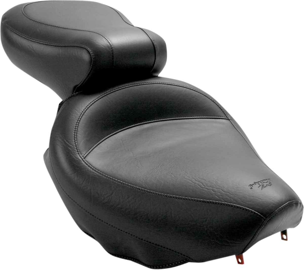 MUSTANG Seat - Vintage - Wide - Touring - Without Driver Backrest - Two-Piece - Smooth - Black - Suzuki 75285