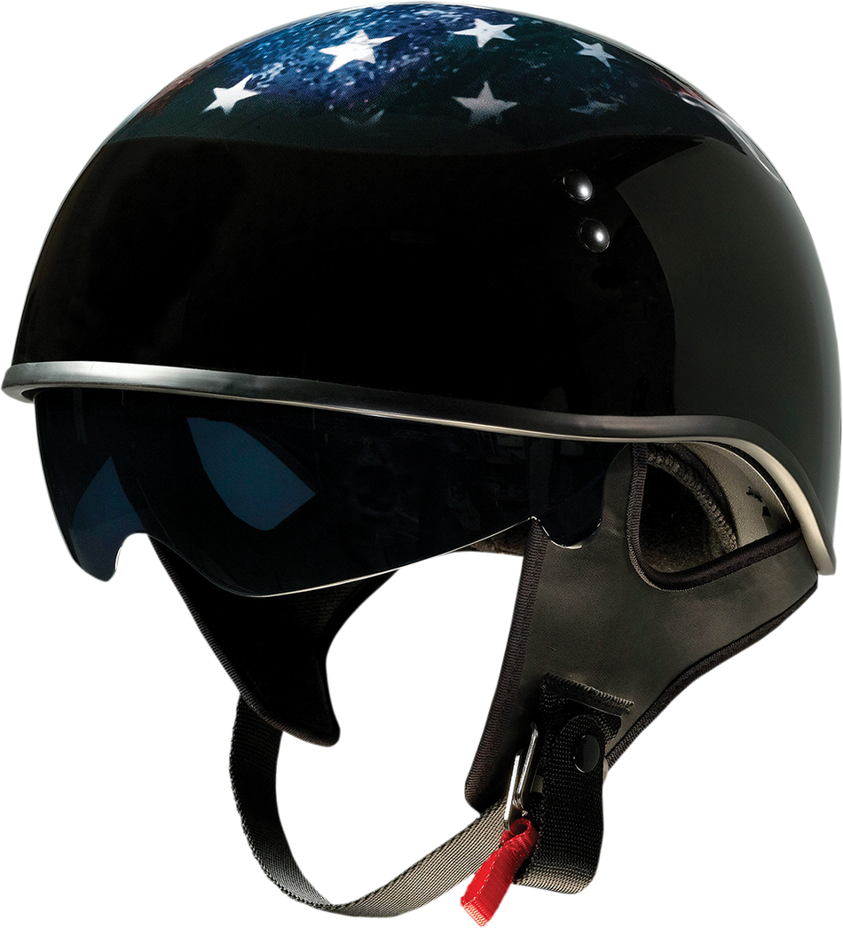 Z1R Vagrant Helmet - USA Skull - Black - Medium 0103-1309
