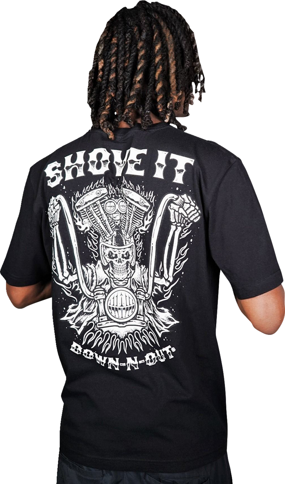 LETHAL THREAT Down-N-Out Shove It T-Shirt - Black - Small DT10046S
