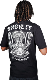 LETHAL THREAT Down-N-Out Shove It T-Shirt - Black - Large DT10046L