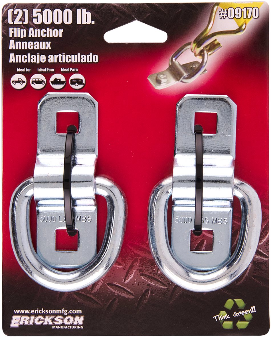 ERICKSON Flip-Style Anchor Rings - 5000 lb-Rated 9170