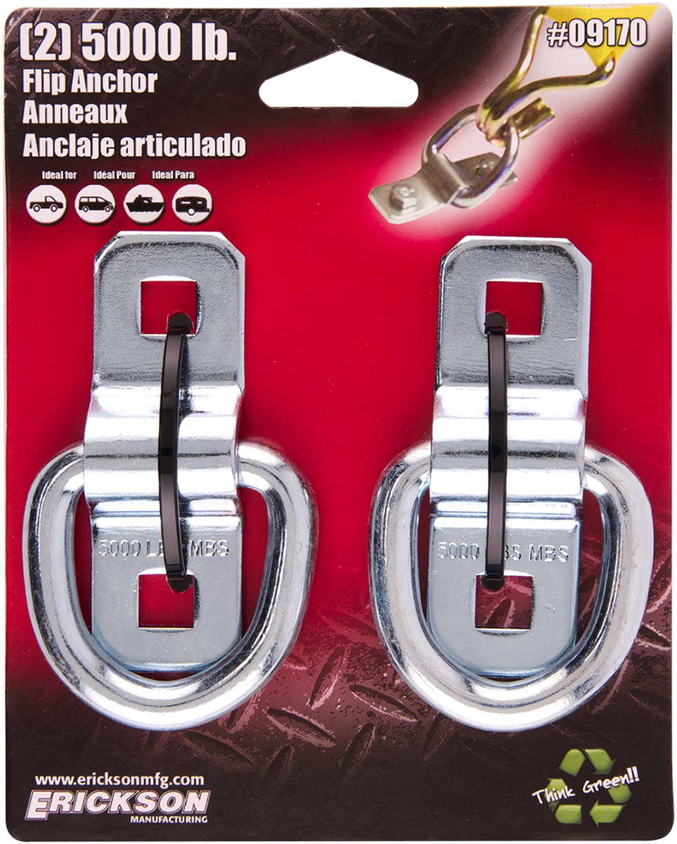 ERICKSON Flip-Style Anchor Rings - 5000 lb-Rated 9170