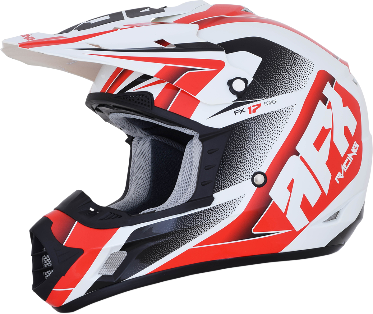 AFX Fx-17 Helmet - Force - Pearl White/Red - Xs 0110-5243