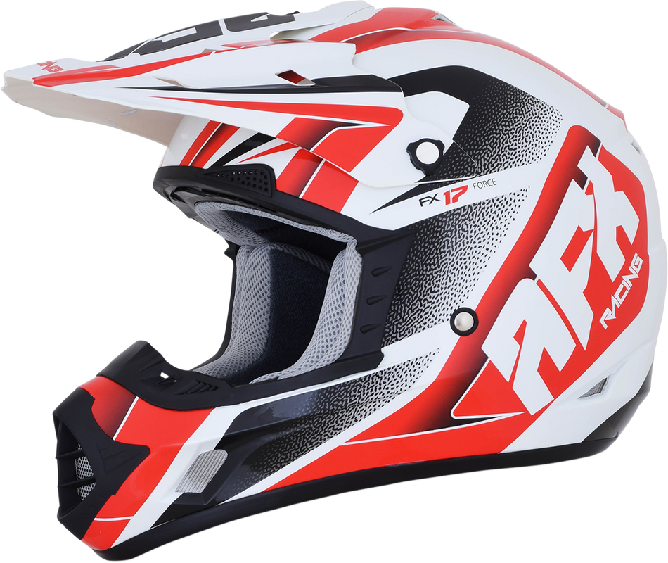 AFX FX-17 Helmet - Force - Pearl White/Red - 2XL 0110-5248