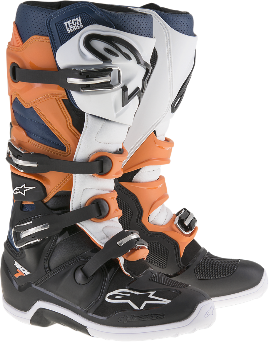 ALPINESTARS Tech 7 Boots - Black/Orange/White - US 5 2012014-1427-5